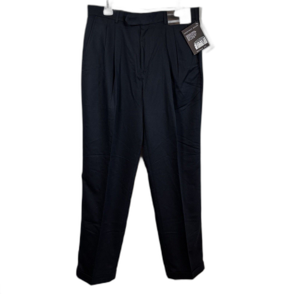Geoffrey Beene Black Dress Pants Perfect Fit  34*34 Style GB143-001 Casual